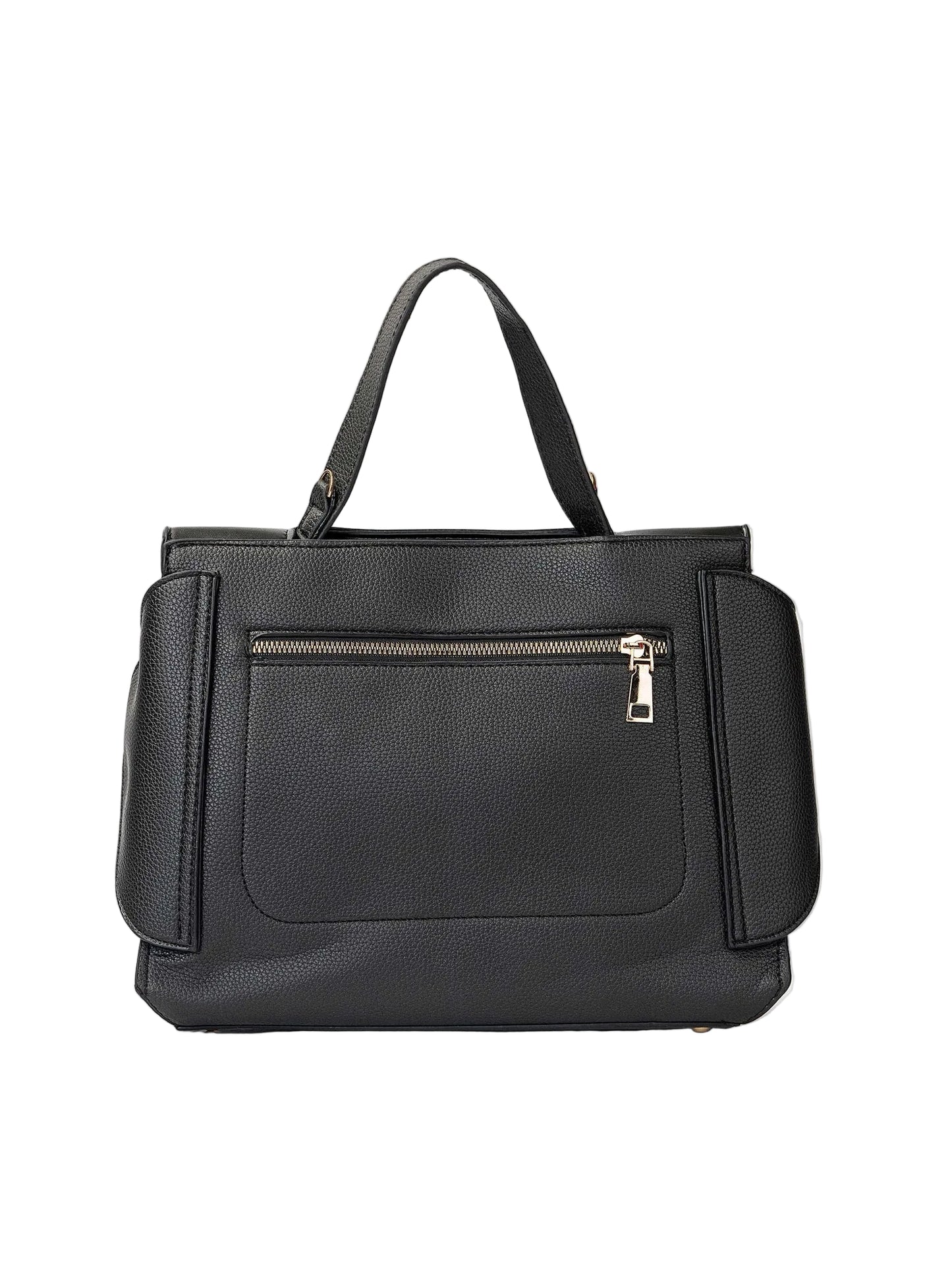 Zanovra Obsidian Black Satchel