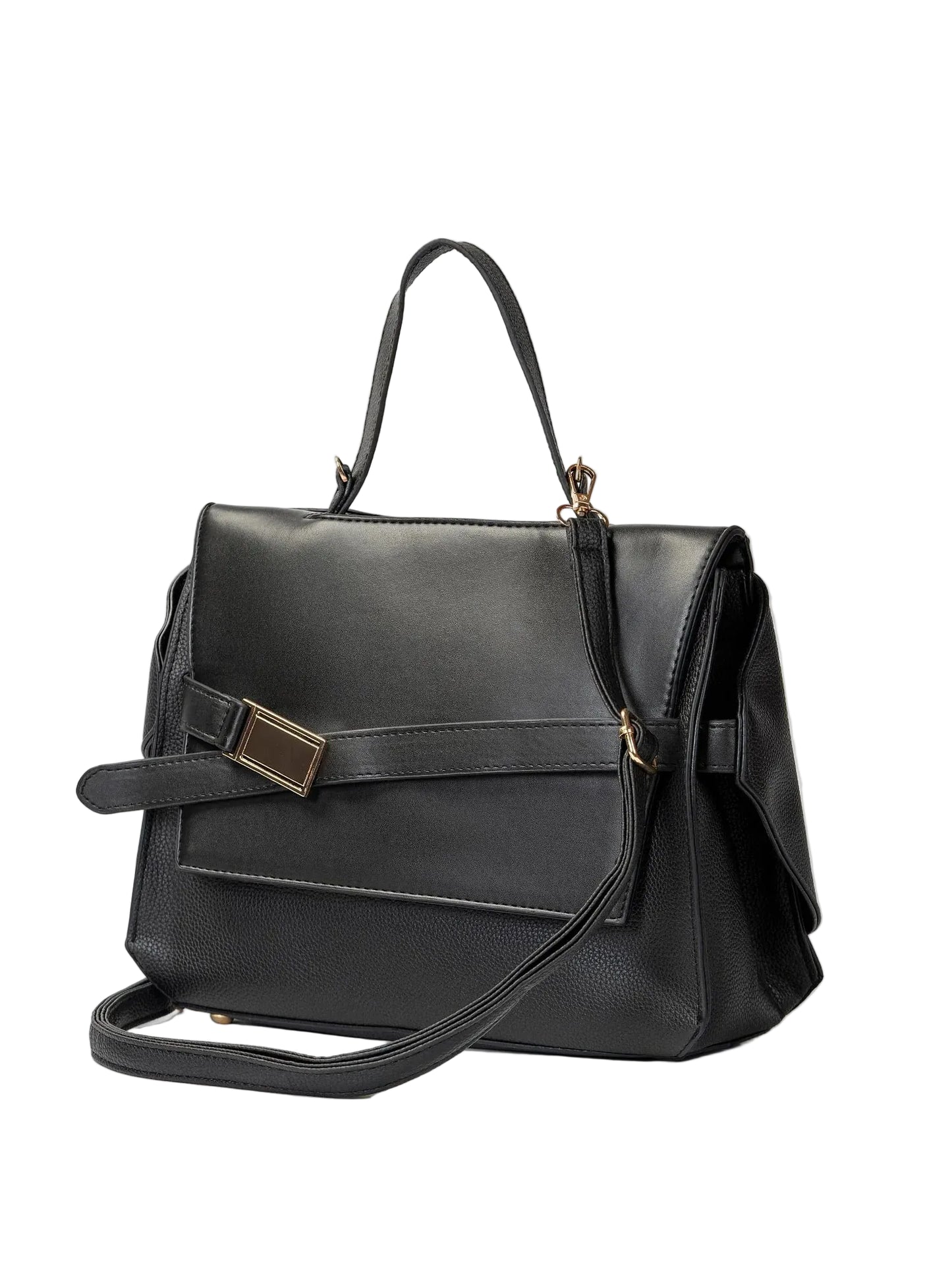 Zanovra Obsidian Black Satchel
