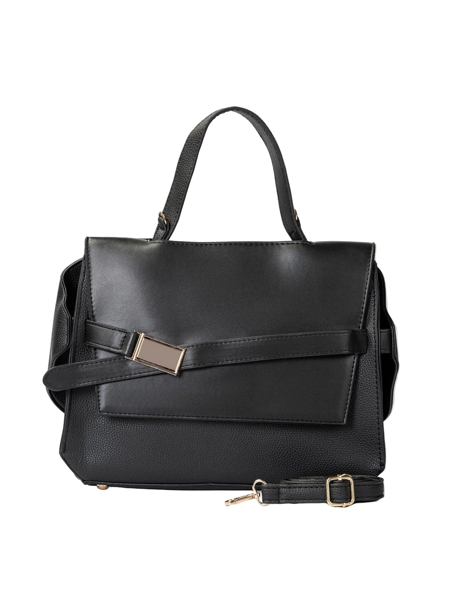 Zanovra Obsidian Black Satchel